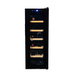 Vinata Premium Wijnklimaatkast Vrijstaand - Zwart - Wijnkoelkast 12 flessen - Wijnkast glazen deur